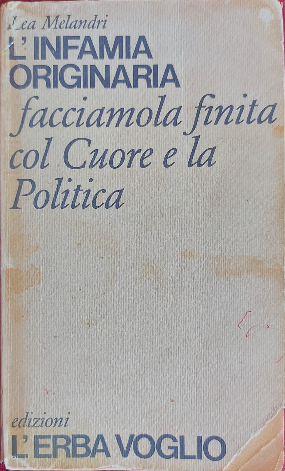 L'infamia originaria L. Melandri,